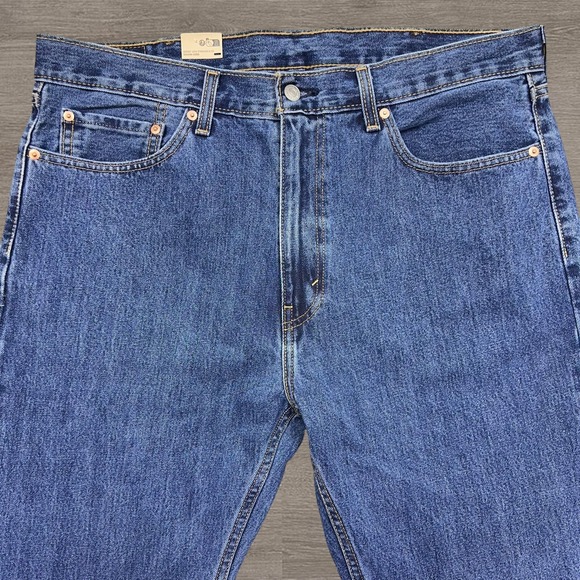 NEW Levi's 505 Jeans Men's 38x29 Blue Denim Regular Fit Straight Leg Casual - Picture 3 of 11